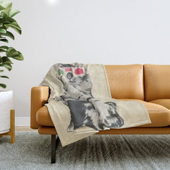 3D Glasses Throw Blanket