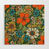 70s Plate Wood Wall Art