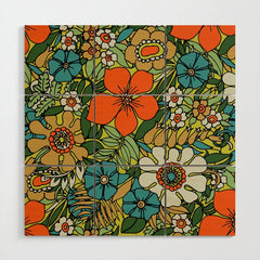70s Plate Wood Wall Art