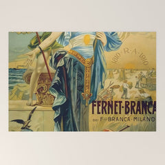1910 Fernet Branca Liqueur Aperitif Advertisement Welcome Mat