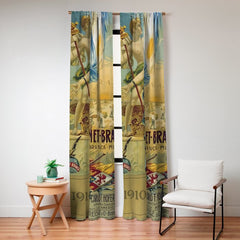 1910 Fernet Branca Liqueur Aperitif Advertisement Window Curtain
