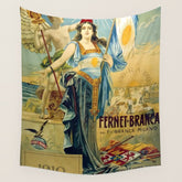 1910 Fernet Branca Liqueur Aperitif Advertisement Wall Tapestry