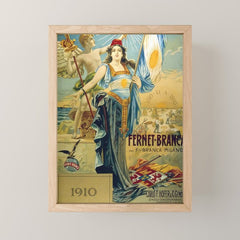 1910 Fernet Branca Liqueur Aperitif Advertisement Mini Art Print