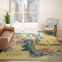 1910 Fernet Branca Liqueur Aperitif Advertisement Rug