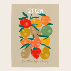 2025 RETRO FRUIT MARKET CALENDAR Poster