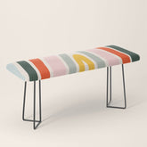 70s Vintage Rainbow Bench