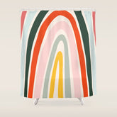 70s Vintage Rainbow Shower Curtain