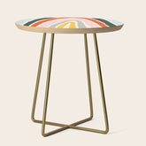 70s Vintage Rainbow Side Table