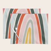 70s Vintage Rainbow Placemat
