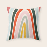 70s Vintage Rainbow Throw Pillow