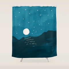 "Inhale Exhale It is Well It Is Well" Shower Curtain