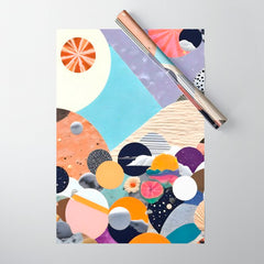 A Fantastic Journey, Graphic Collage Eclectic, Cutout Pop Art Contemporary, Snow Mountain Winter Textures Patterns, Geometric Digital Wrapping Paper