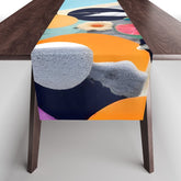 A Fantastic Journey, Graphic Collage Eclectic, Cutout Pop Art Contemporary, Snow Mountain Winter Textures Patterns, Geometric Digital Table Runner