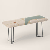70s big flower botanical land 2 Bench