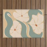 70s big flower botanical land 2 Outdoor Rug