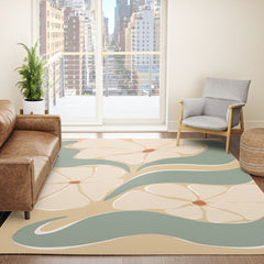 70s big flower botanical land 2 Rug