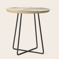 70s big flower botanical land 2 Side Table