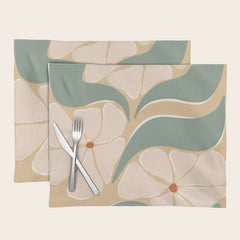70s big flower botanical land 2 Placemat
