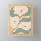 70s big flower botanical land 2 Mini Art Print