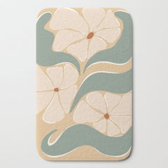 70s big flower botanical land 2 Bath Mat