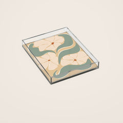 70s big flower botanical land 2 Acrylic Tray