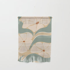 70s big flower botanical land 2 Wall Hanging