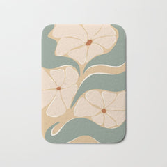 70s big flower botanical land 2 Bath Mat
