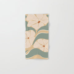 70s big flower botanical land 2 Bath Towel
