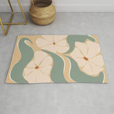 70s big flower botanical land 2 Rug