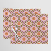70s Disco Daisy Flower Pattern Placemat