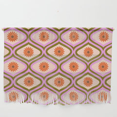 70s Disco Daisy Flower Pattern Wall Hanging