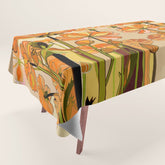 70s, Orange California poppies, mid century, 70s retro, flowers Tablecloth