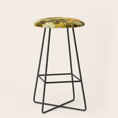 1970s Retro/Vintage Floral Pattern Stool