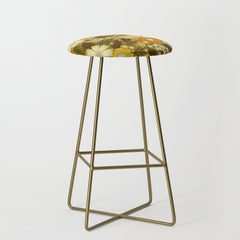 1970s Retro/Vintage Floral Pattern Stool