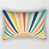 60s retro sun Rectangular Pillow