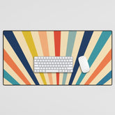 60s retro sun Desk Mat