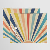 60s retro sun Placemat