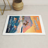 1947 Fly To Hawaii By Clipper Pan American Travel Poster Rug
