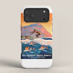 1947 Fly To Hawaii By Clipper Pan American Travel Poster iPhone Case