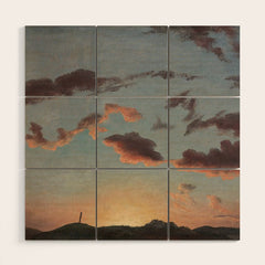 "Cloud Study" by Knud Baade, 1838 Wood Wall Art