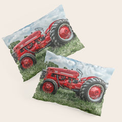 300 Vintage International Harvester Red Tractor Pillow Sham