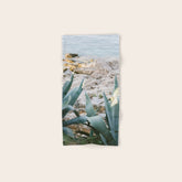 A few steps from the ocean | Fine art Croatia travel photography print | Coastal sea wall art Bath Towel