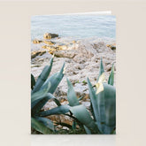 A few steps from the ocean | Fine art Croatia travel photography print | Coastal sea wall art Stationery Card