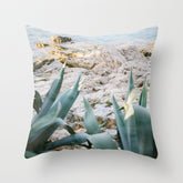 A few steps from the ocean | Fine art Croatia travel photography print | Coastal sea wall art Throw Pillow