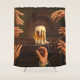 1876 vintage beer advertisement poster for bar, barroom, kitchen, or dining room home wall decor Shower Curtain