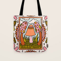 5. The Hierophant Mushroom Tote Bag