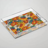 70s Retro Floral - Bold Acrylic Tray