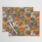 70s Retro Floral - Bold Placemat