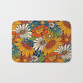 70s Retro Floral - Bold Bath Mat