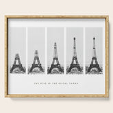 1888-1889 The Rise of the Eiffel Tower Construction Sequence black and white photography Serving Tray